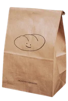 Papieren broodzak met het Wilde Gisten-logo
